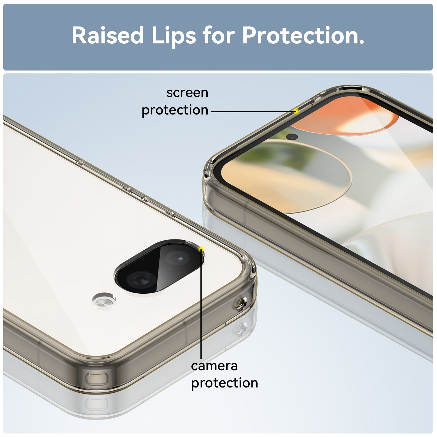 Google Pixel 9a Soft TPU Bumper Case [Clear Grey]