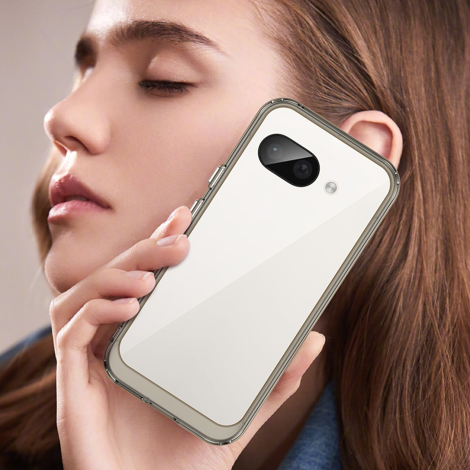 Google Pixel 9a Soft TPU Bumper Case [Clear Grey]