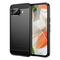 Google Pixel 9a Carbon Fibre TPU Case Slim Shockproof Cover Black - Black
