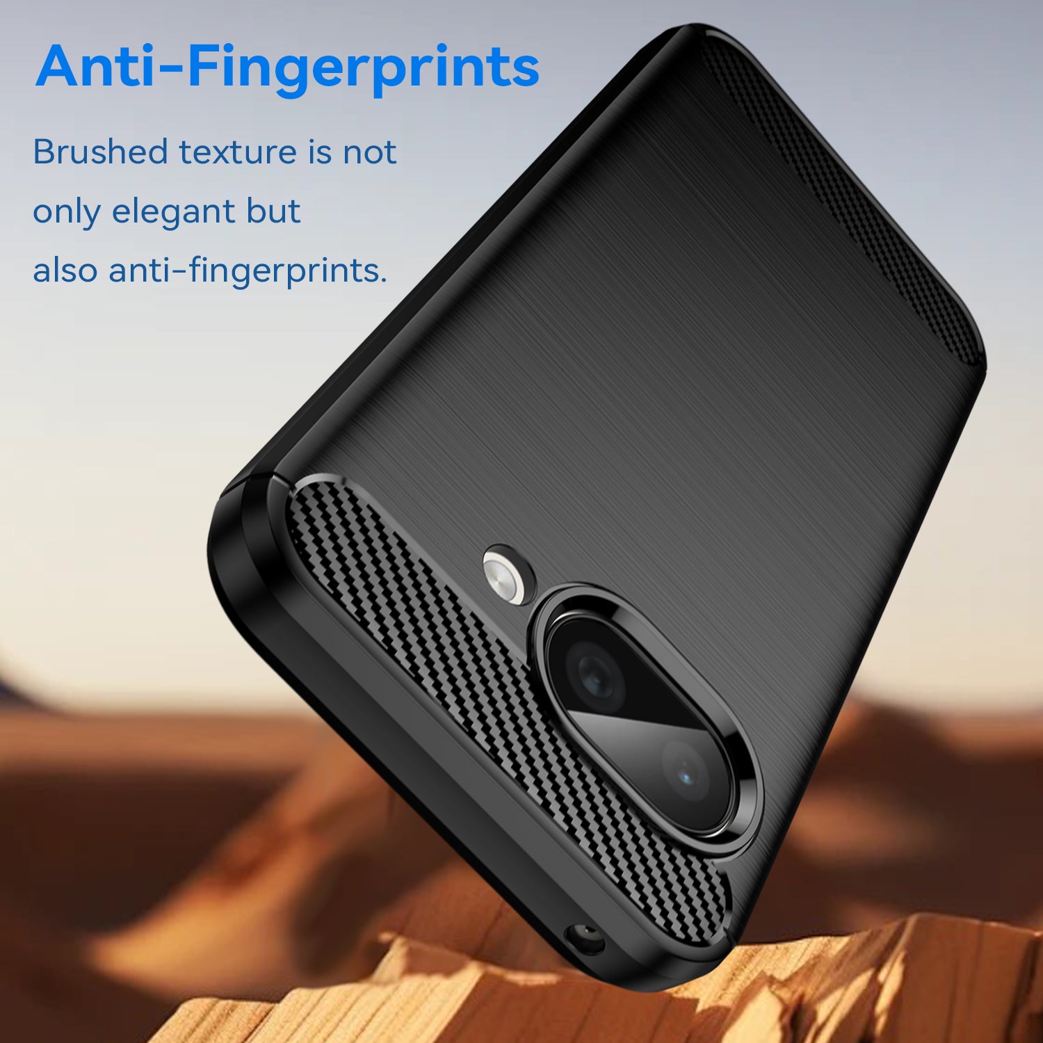 Google Pixel 9a Carbon Fibre Brushed Case [Black]