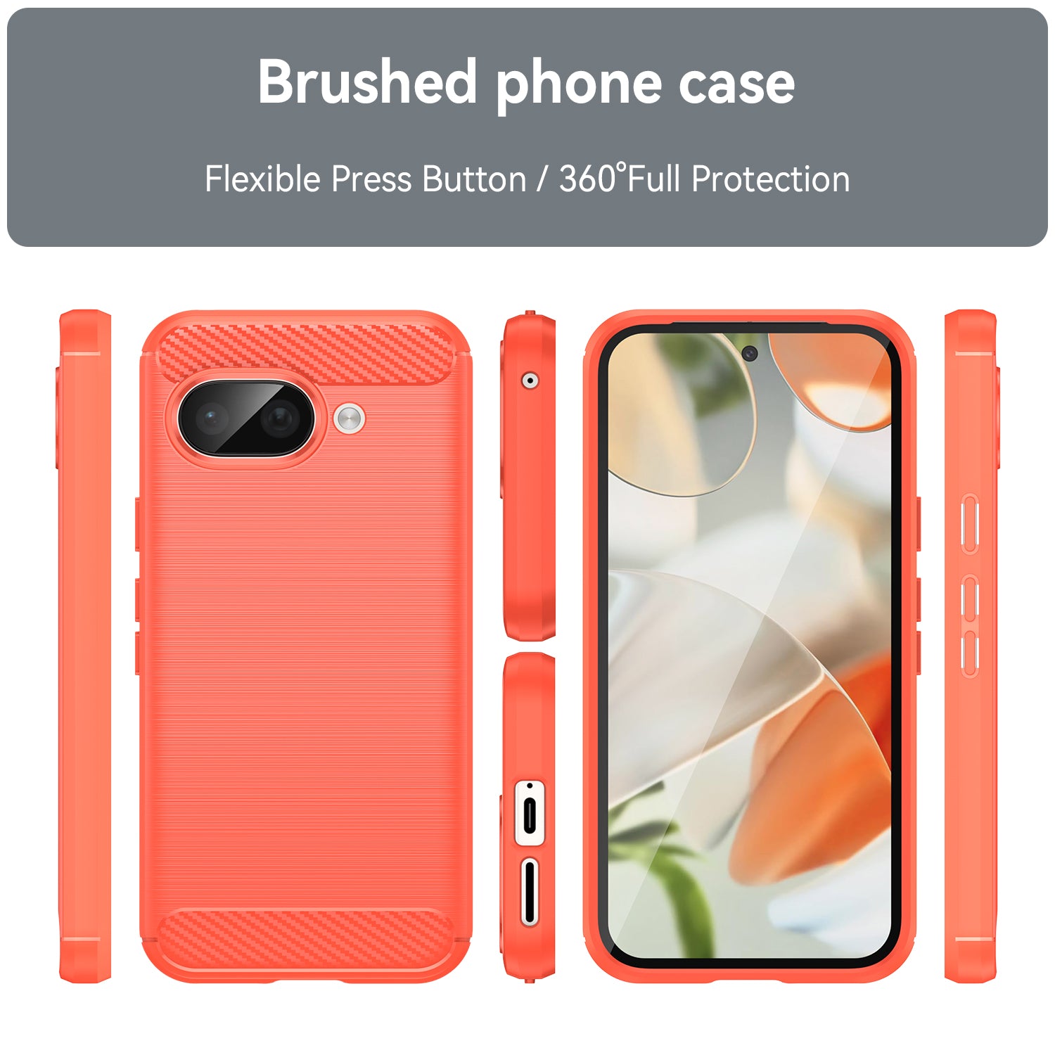 Google Pixel 9a Carbon Fibre Brushed Case [Red]