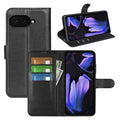 Google Pixel 9a PU Wallet Case [Black] - Black