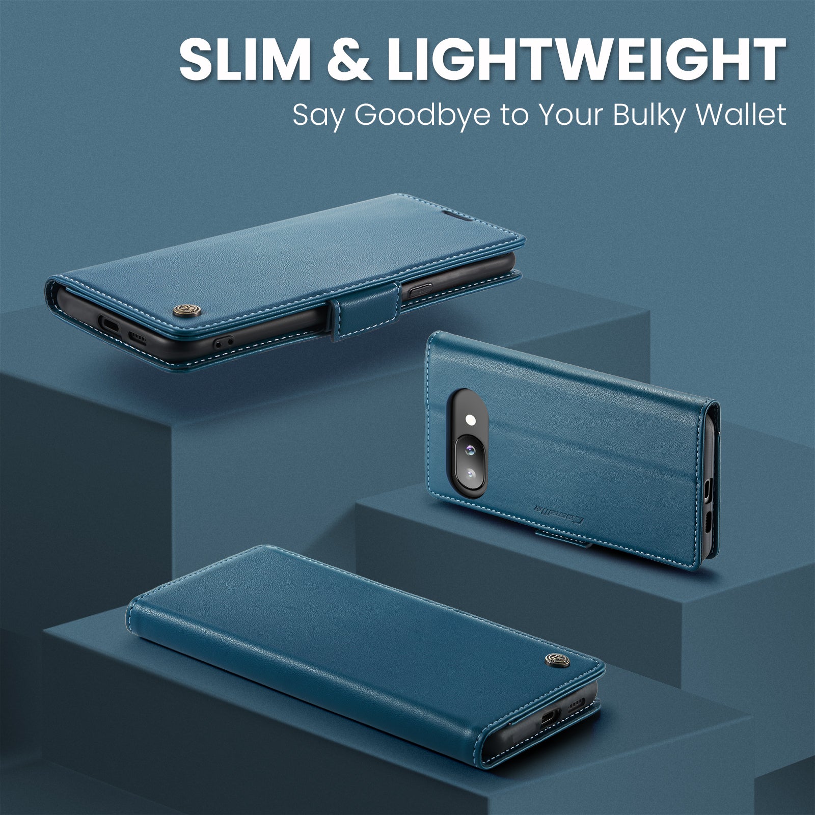 Google Pixel 9a CaseMe Retro Wallet Case [Navy]