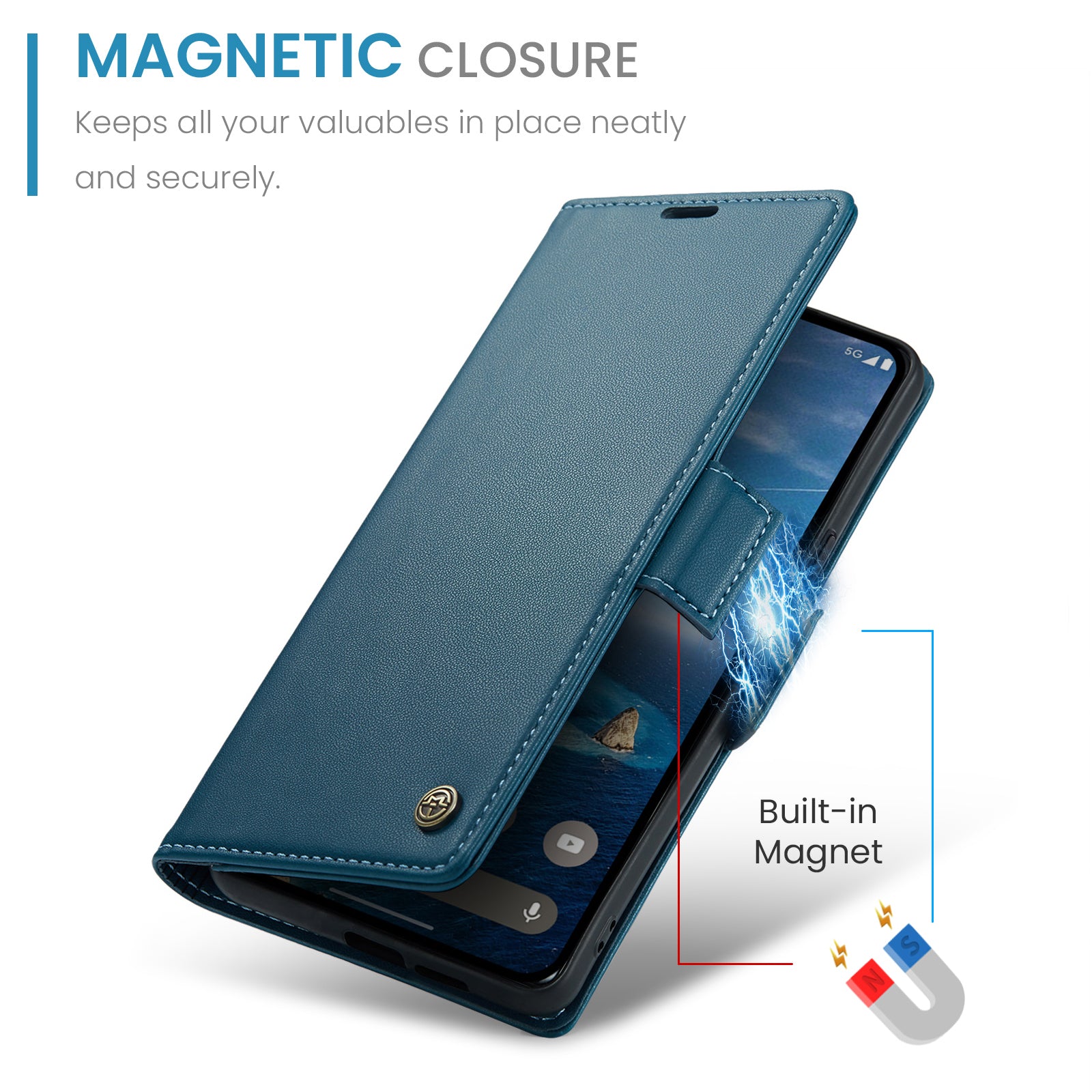 Google Pixel 9a CaseMe Retro Wallet Case [Navy]