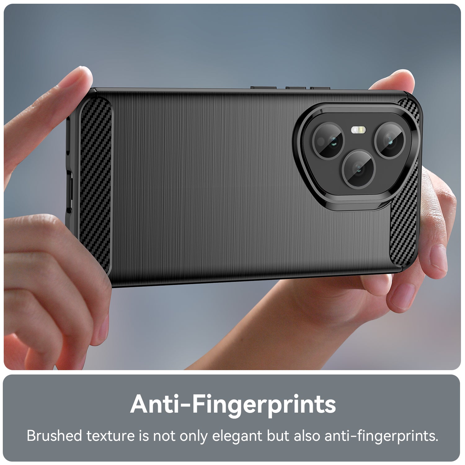 Honor 400 Pro Carbon Fibre TPU Case Slim Shockproof Cover Black