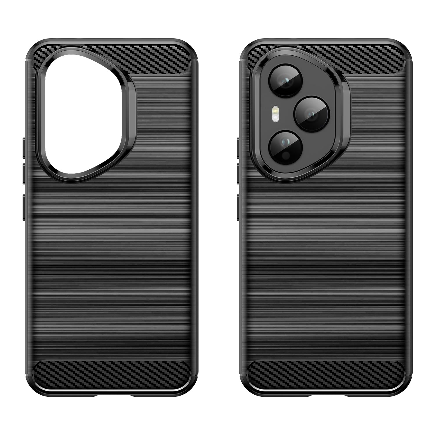 Honor 400 Pro Carbon Fibre TPU Case Slim Shockproof Cover Black