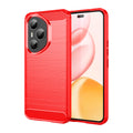 Honor 400 Pro Carbon Fibre TPU Case Slim Shockproof Cover Red - Red
