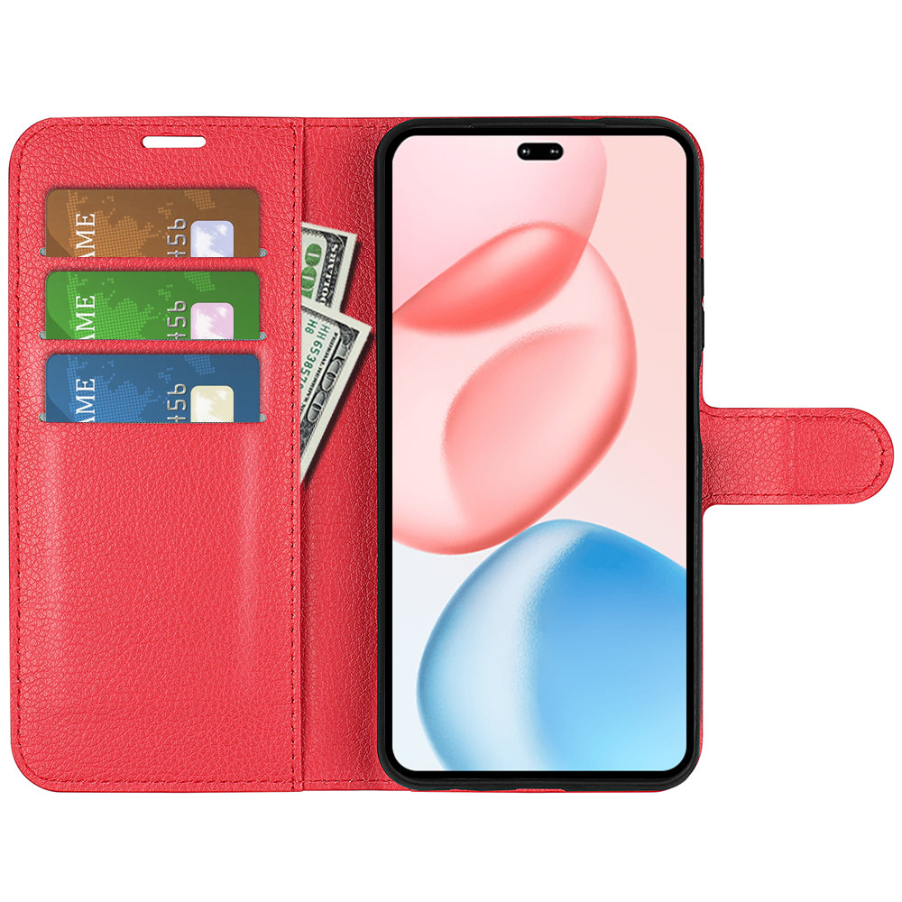 Honor 400 Pro PU Wallet Case [Red]
