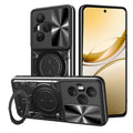 Honor 400 Pro Ring Kickstand Case w/ Camera Cover [Black] - Black