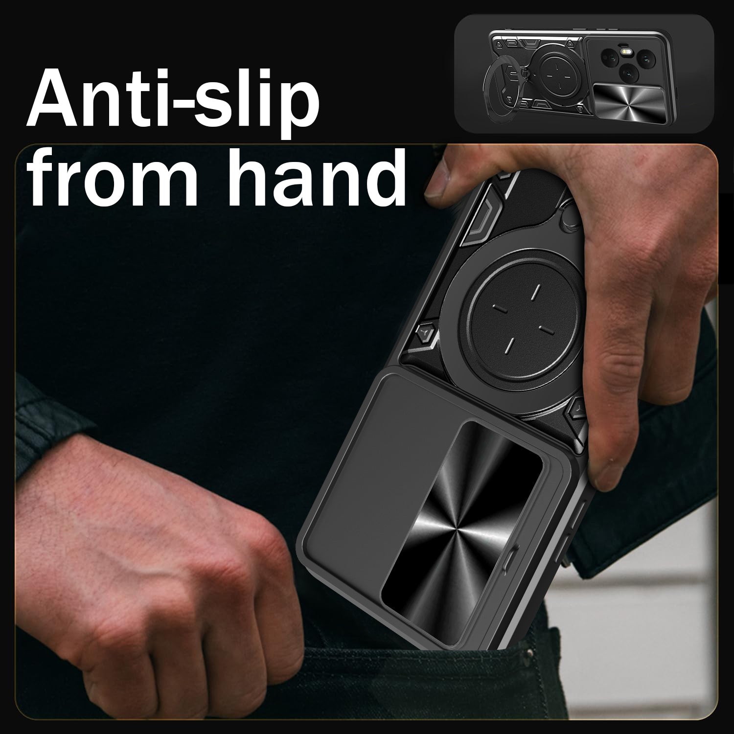 Honor 400 Pro Ring Kickstand Case w/ Camera Cover [Rose Gold]