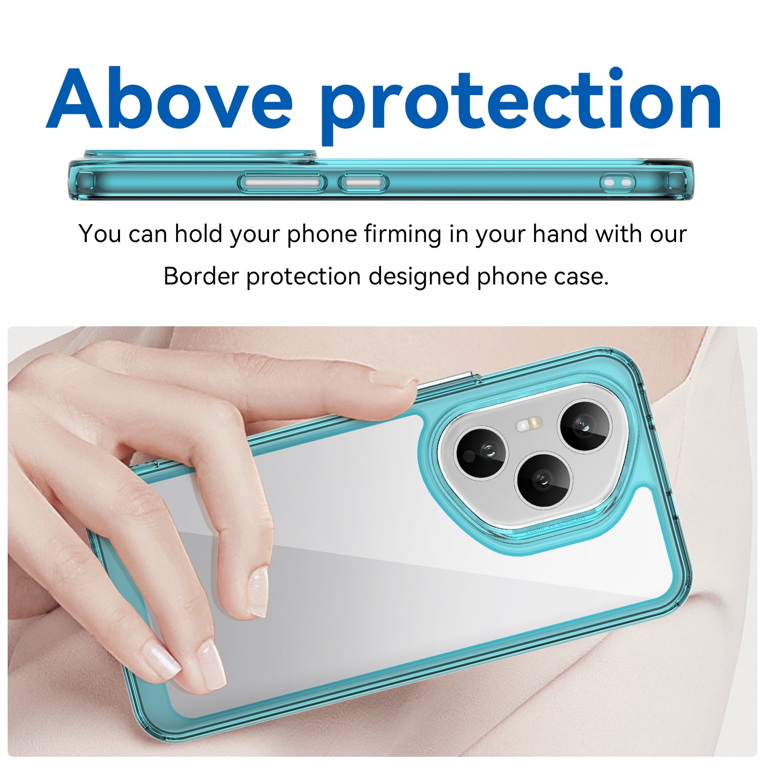 Honor 400 Pro Soft TPU Bumper Case [Clear Blue]