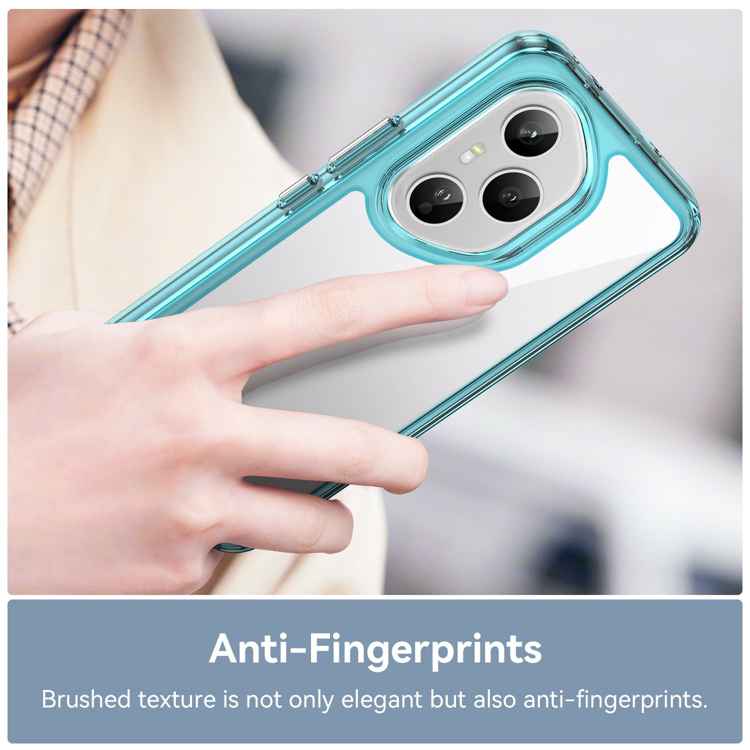 Honor 400 Pro Soft TPU Bumper Case [Clear Blue]