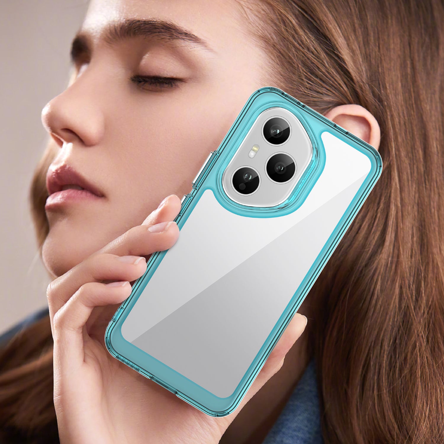 Honor 400 Pro Soft TPU Bumper Case [Clear Blue]