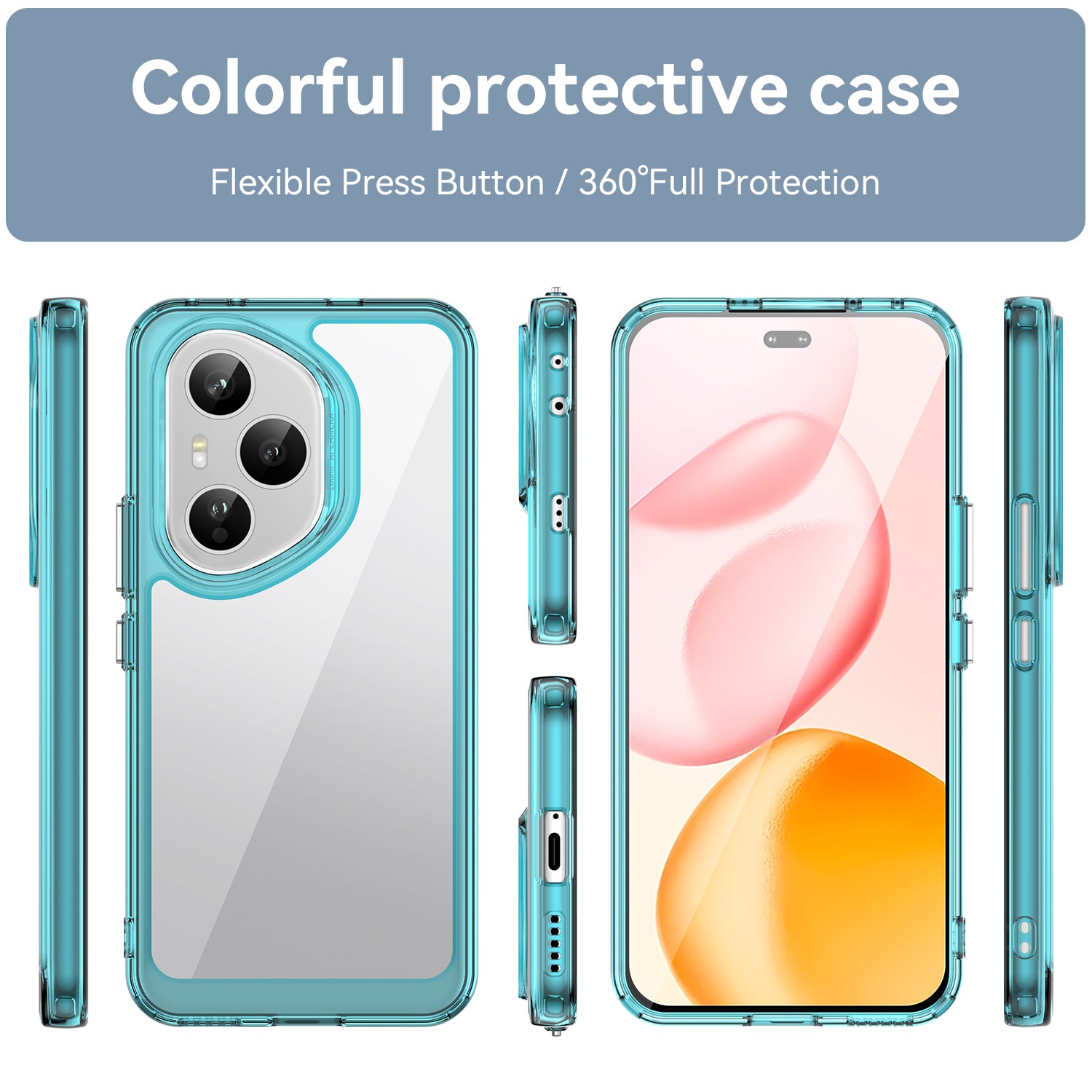 Honor 400 Pro Soft TPU Bumper Case [Clear Blue]