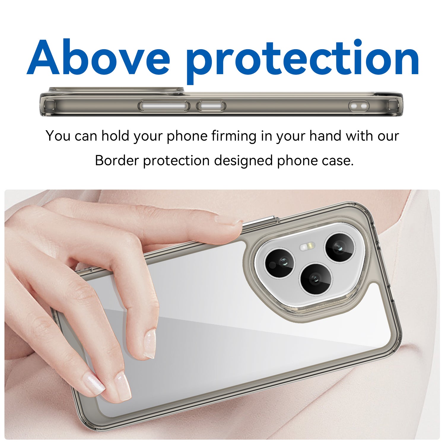 Honor 400 Pro Soft TPU Bumper Case [Clear Grey]