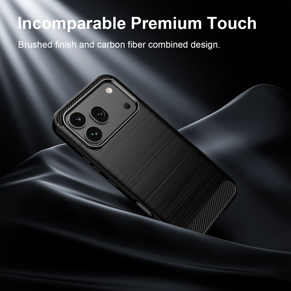 Honor 600 / 600 Pro Carbon Fibre TPU Case Slim Shockproof Cover [Black]