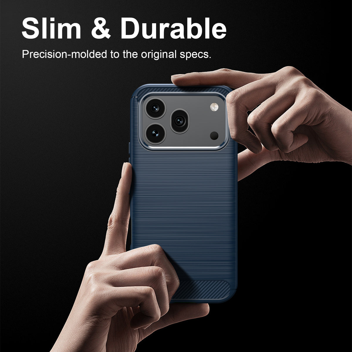 Honor 600 / 600 Pro Carbon Fibre TPU Case Slim Shockproof Cover [Navy]