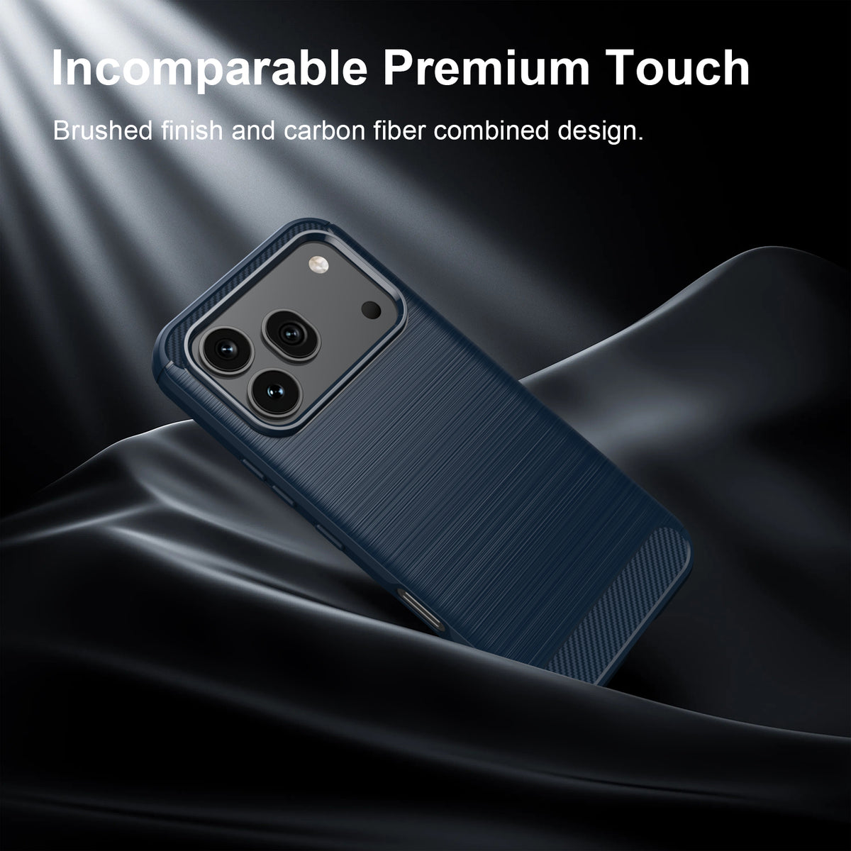 Honor 600 / 600 Pro Carbon Fibre TPU Case Slim Shockproof Cover [Navy]