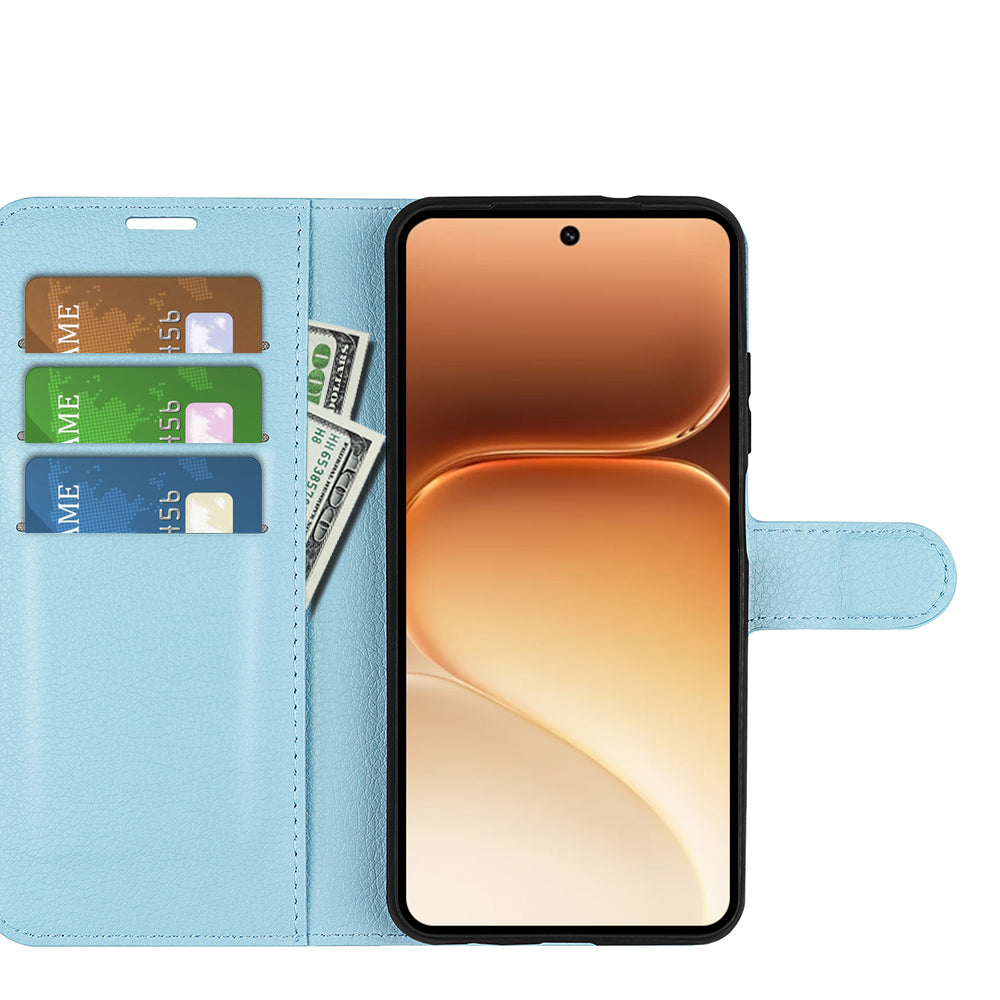 Wallet Case for Honor 600 / 600 Pro – PU Leather Flip Cover with Card Holder & Stand [LightBlue]