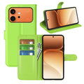Wallet Case for Honor 600 / 600 Pro – PU Leather Flip Cover with Card Holder & Stand [Green] - Green
