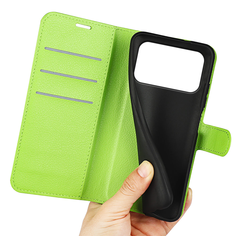 Wallet Case for Honor 600 / 600 Pro – PU Leather Flip Cover with Card Holder & Stand [Green]