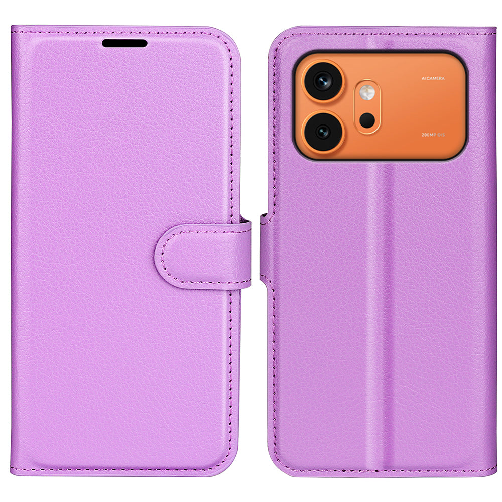Wallet Case for Honor 600 / 600 Pro – PU Leather Flip Cover with Card Holder & Stand [Purple]