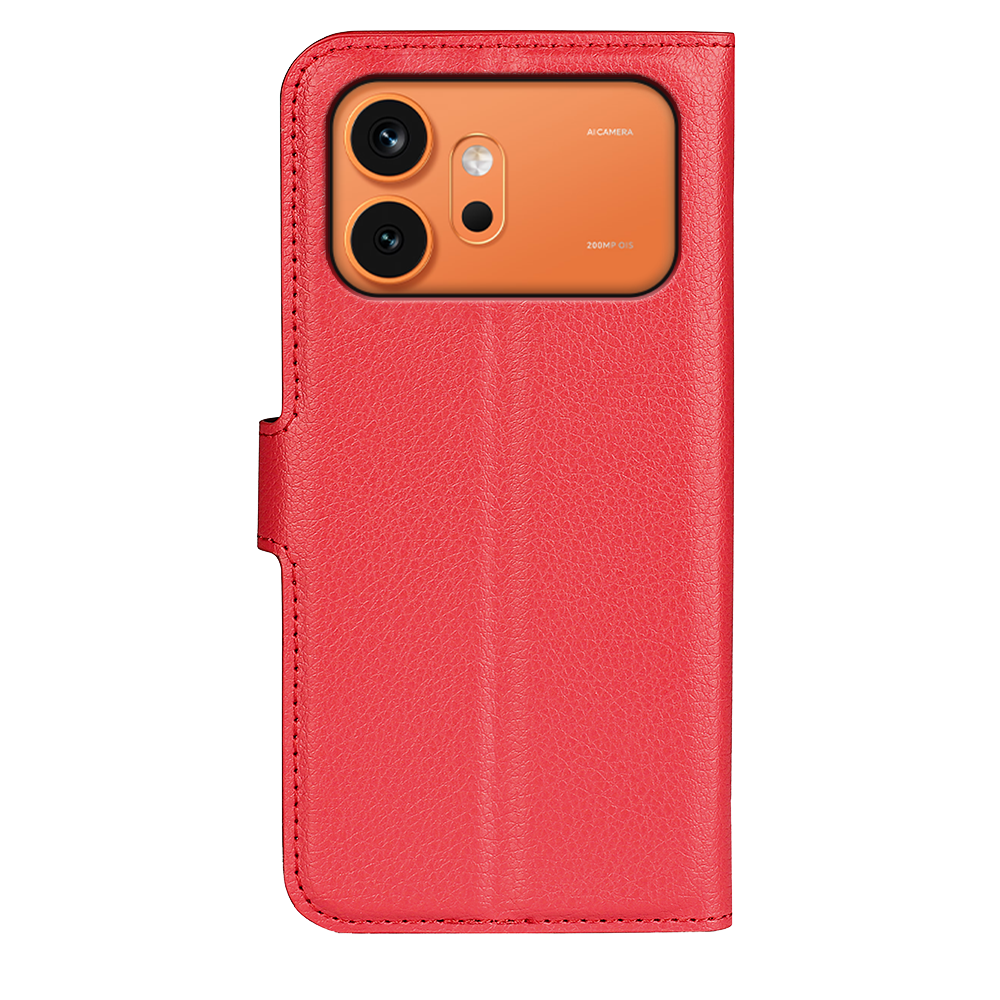 Wallet Case for Honor 600 / 600 Pro – PU Leather Flip Cover with Card Holder & Stand [Red]