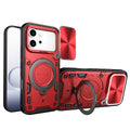 Honor 600 / 16 Pro Ring Kickstand Case w/ Camera Cover [Red] - Red