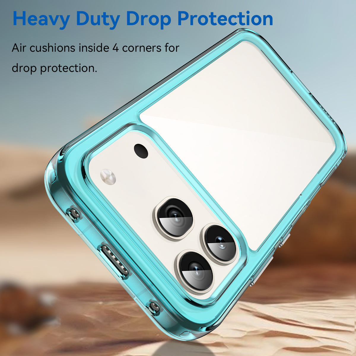 Honor 600 / 600 Pro Soft TPU Bumper Shockproof Cover Case [Clear Blue]