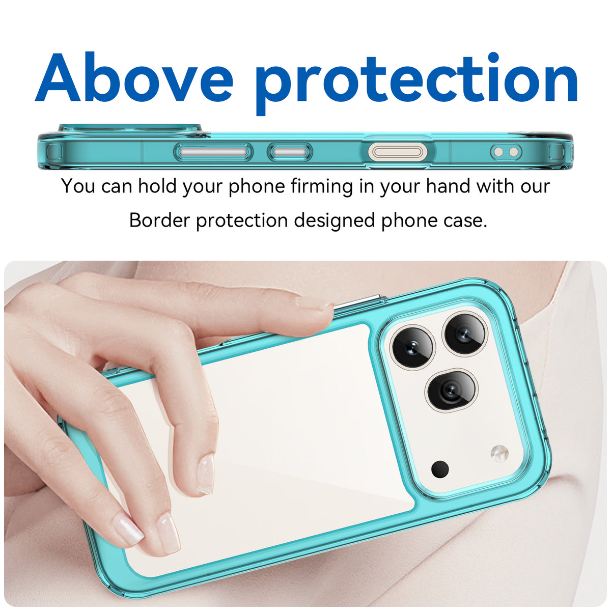 Honor 600 / 600 Pro Soft TPU Bumper Shockproof Cover Case [Clear Blue]