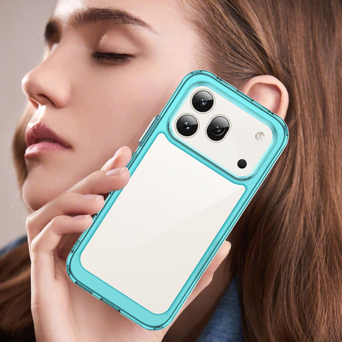 Honor 600 / 600 Pro Soft TPU Bumper Shockproof Cover Case [Clear Blue]