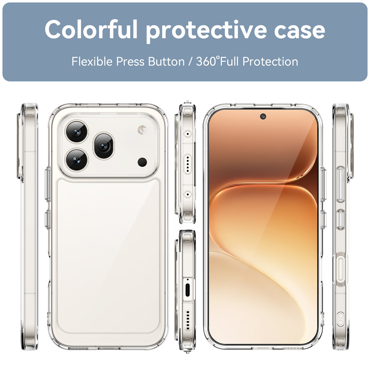 Honor 600 / 600 Pro Soft TPU Bumper Shockproof Cover Case [Clear]