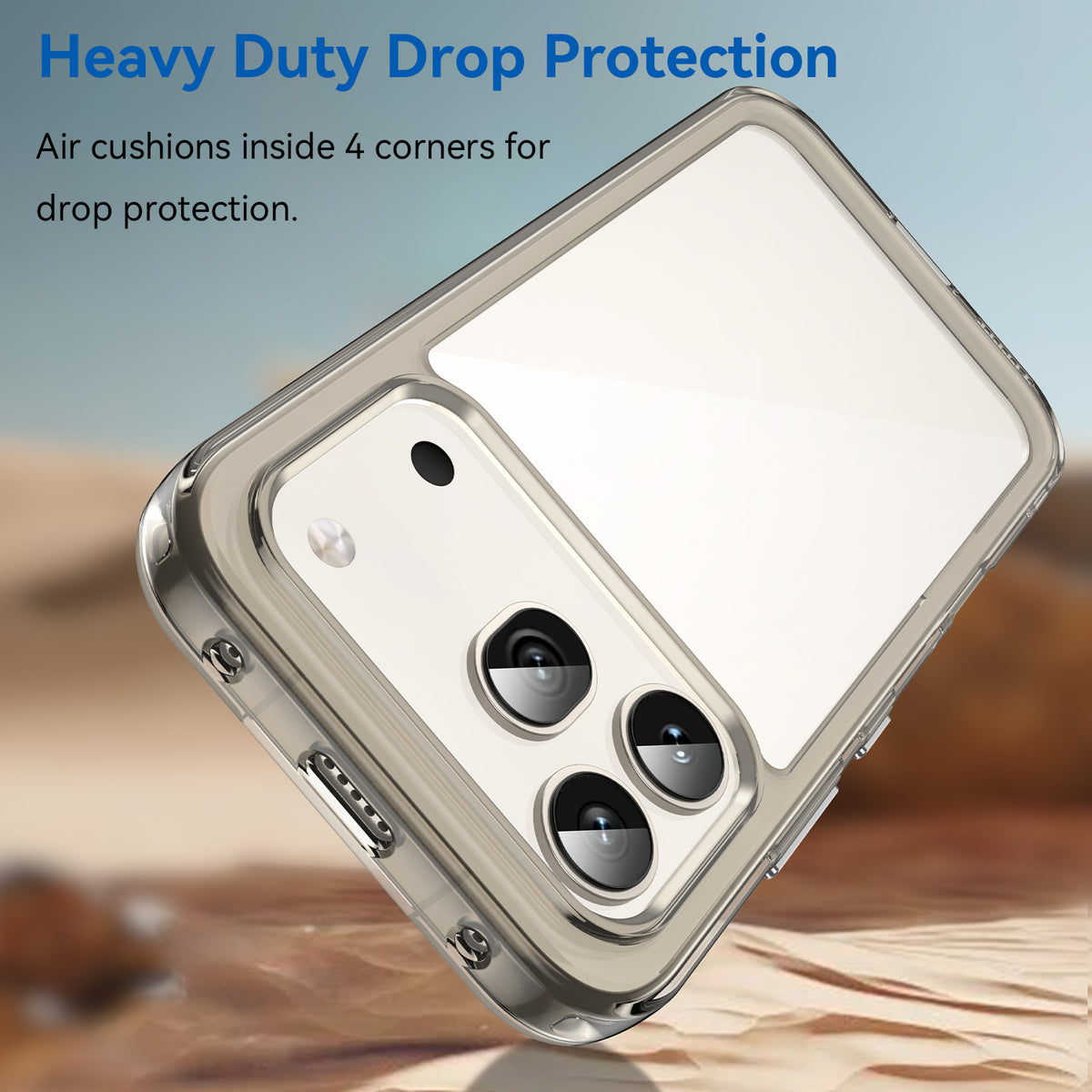 Honor 600 / 600 Pro Soft TPU Bumper Shockproof Cover Case [Clear Grey]