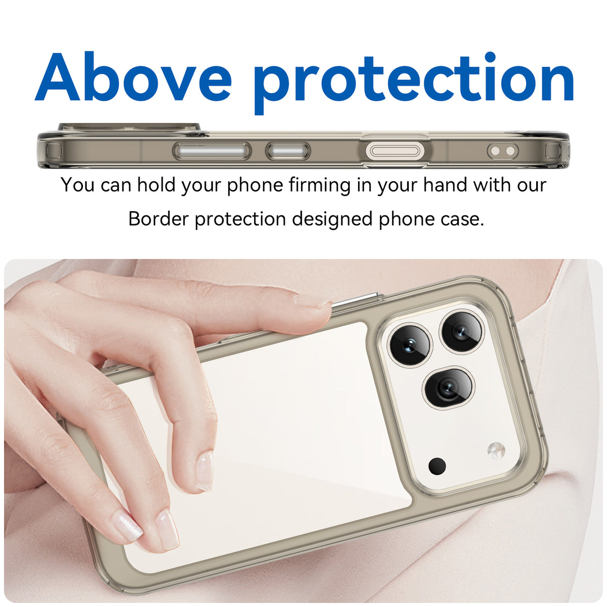 Honor 600 / 600 Pro Soft TPU Bumper Shockproof Cover Case [Clear Grey]
