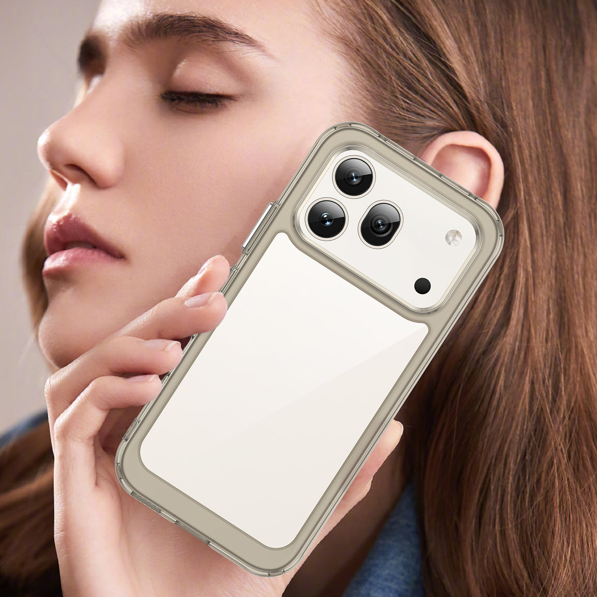 Honor 600 / 600 Pro Soft TPU Bumper Shockproof Cover Case [Clear Grey]