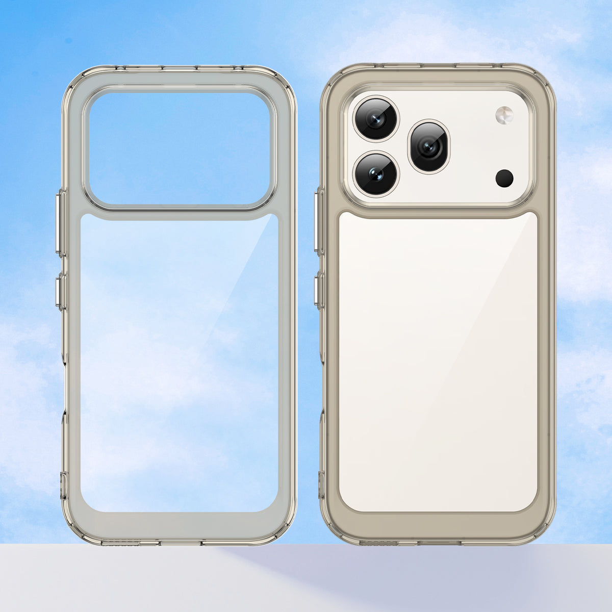 Honor 600 / 600 Pro Soft TPU Bumper Shockproof Cover Case [Clear Grey]