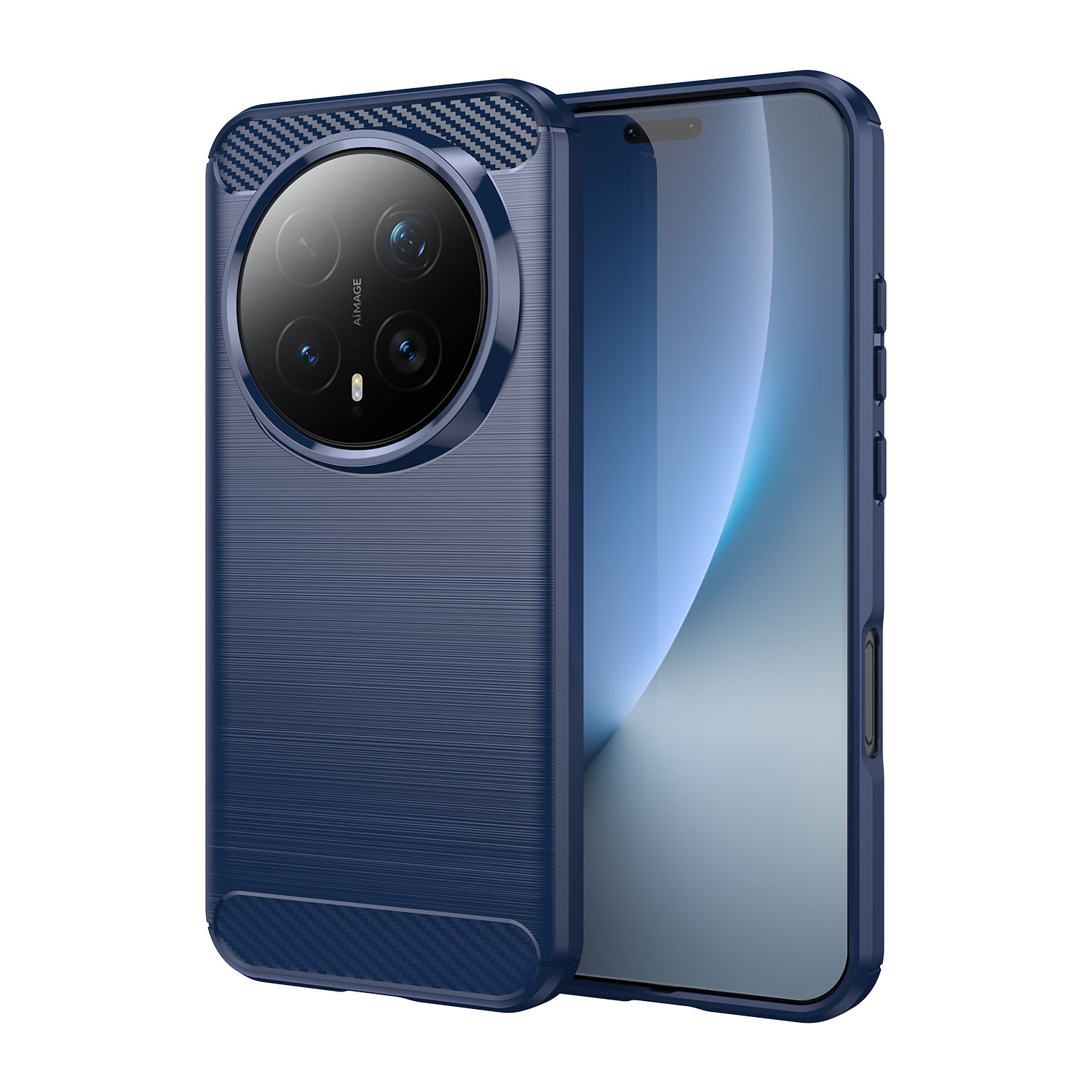Honor Magic 8 Pro 5G Carbon Fibre TPU Case Slim Shockproof Cover Navy