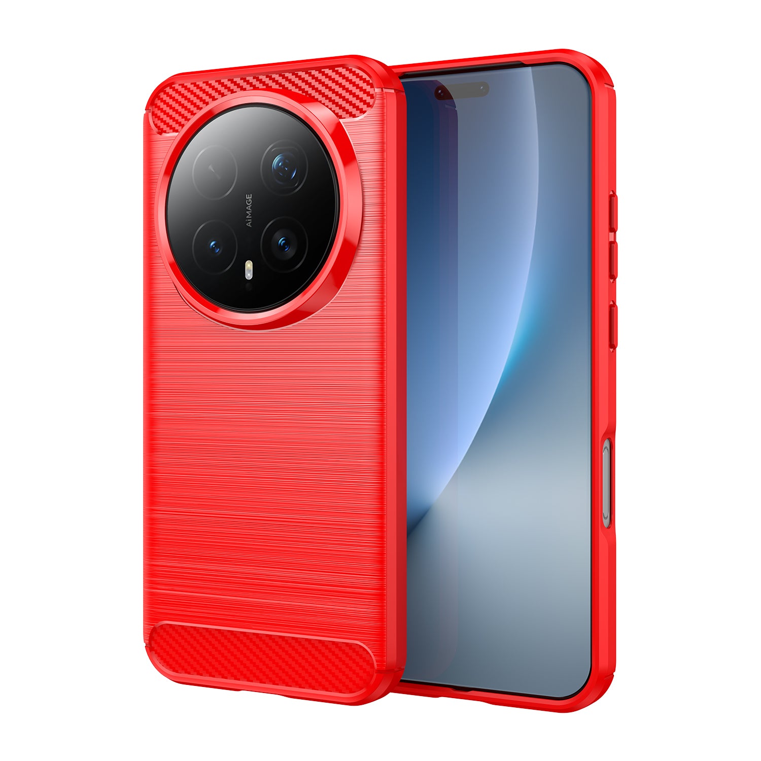 Honor Magic 8 Pro 5G Carbon Fibre TPU Case Slim Shockproof Cover Red