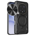 Honor Magic 8 Pro 5G  Ring Kickstand Case w/ Camera Cover [Black] - Black