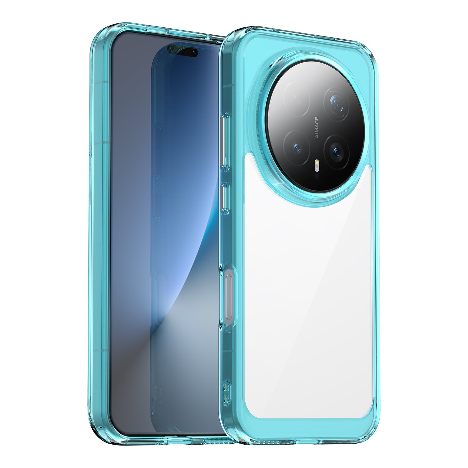 Honor Magic 8 Pro 5G Soft TPU Bumper Shockproof Cover Case [Clear Blue]