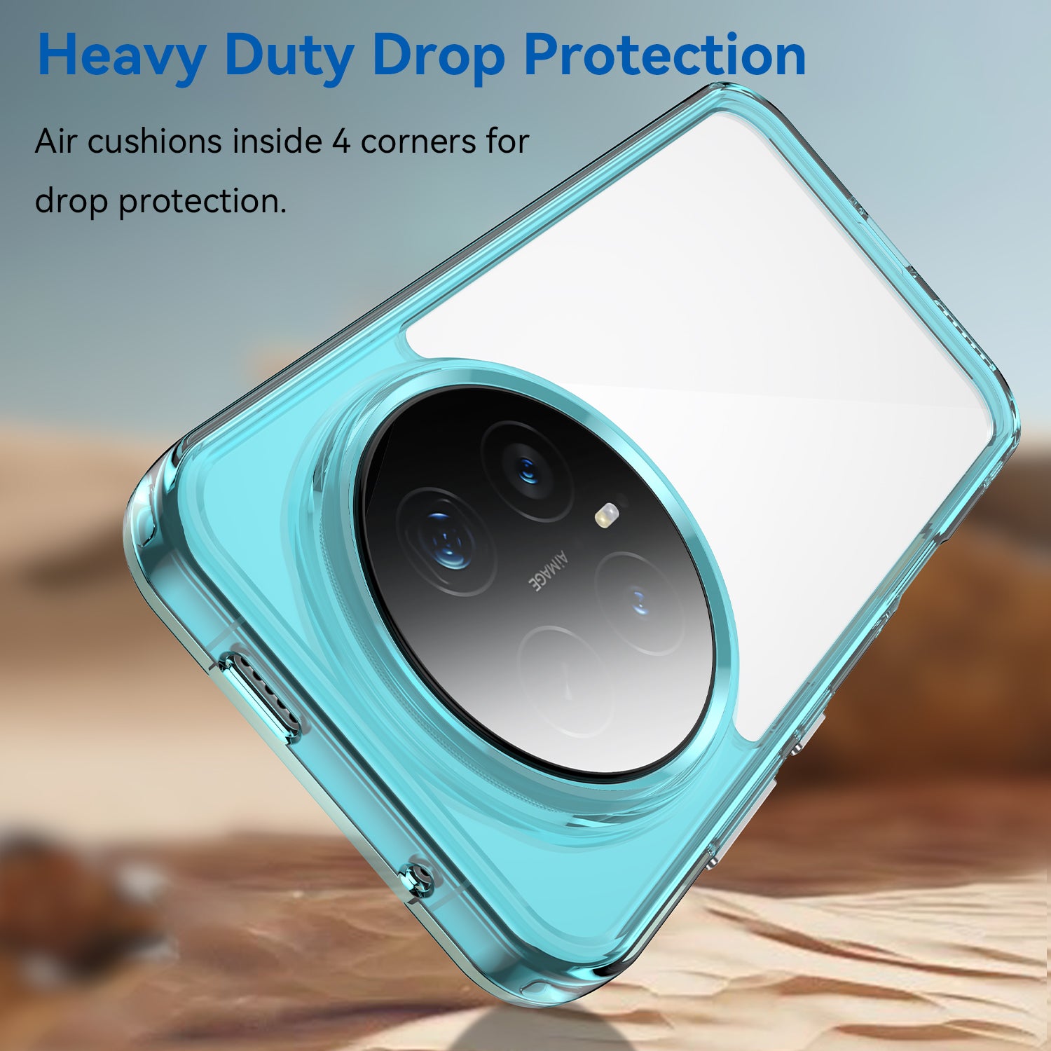 Honor Magic 8 Pro 5G Soft TPU Bumper Shockproof Cover Case [Clear Blue]