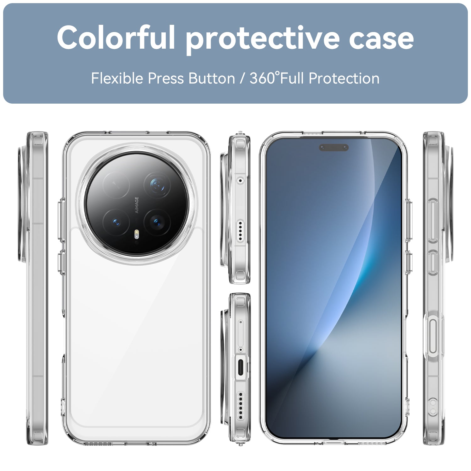 Honor Magic 8 Pro 5G Soft TPU Bumper Shockproof Cover Case [Clear]