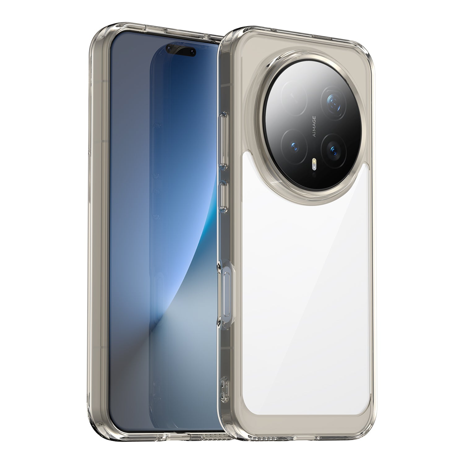 Honor Magic 8 Pro 5G Soft TPU Bumper Shockproof Cover Case [Clear Grey]