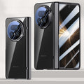 Icebreaker Clear Electroplated Hinge Case for Honor Magic V5 with Tempered Glass [Black] - Black