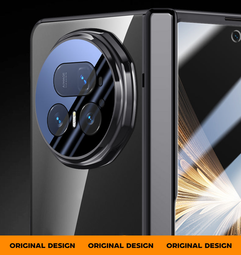 Icebreaker Clear Electroplated Hinge Case for Honor Magic V5 with Tempered Glass [Silver]