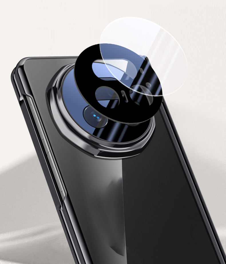 Icebreaker Clear Electroplated Hinge Case for Honor Magic V5 with Tempered Glass [Black]