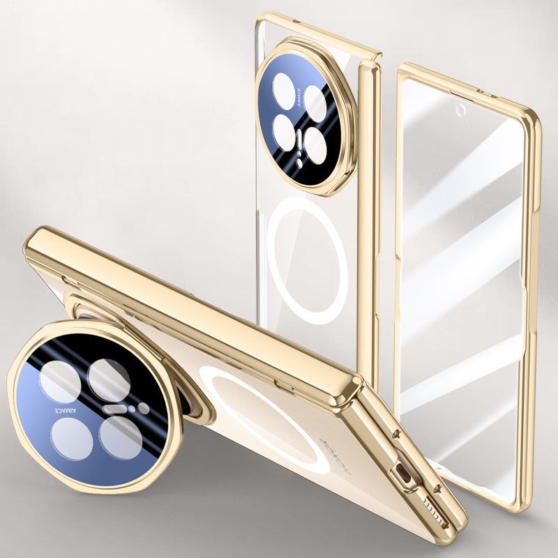 HONOR Magic V6 Clear MagSafe Hinge Case with Built-in Tempered Glass [Gold]