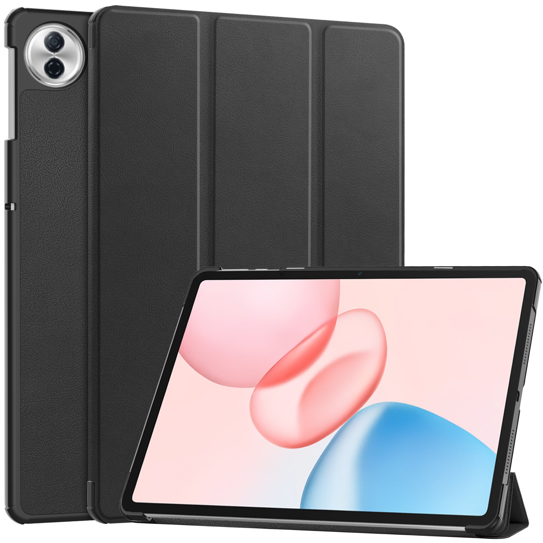 KST Tri-fold PU Leather Case for HONOR Pad 10 12.1-inch [Black]