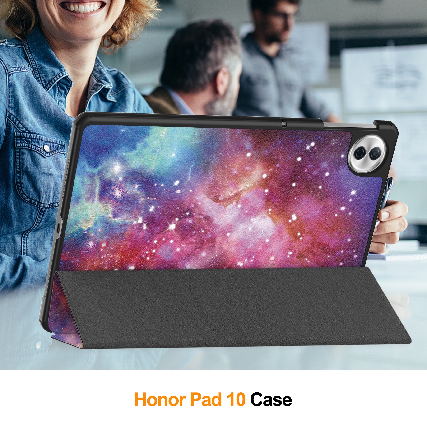 Honor Pad 10  (12.1-inch 2025) Designer Tri-Fold Case [Galaxy]