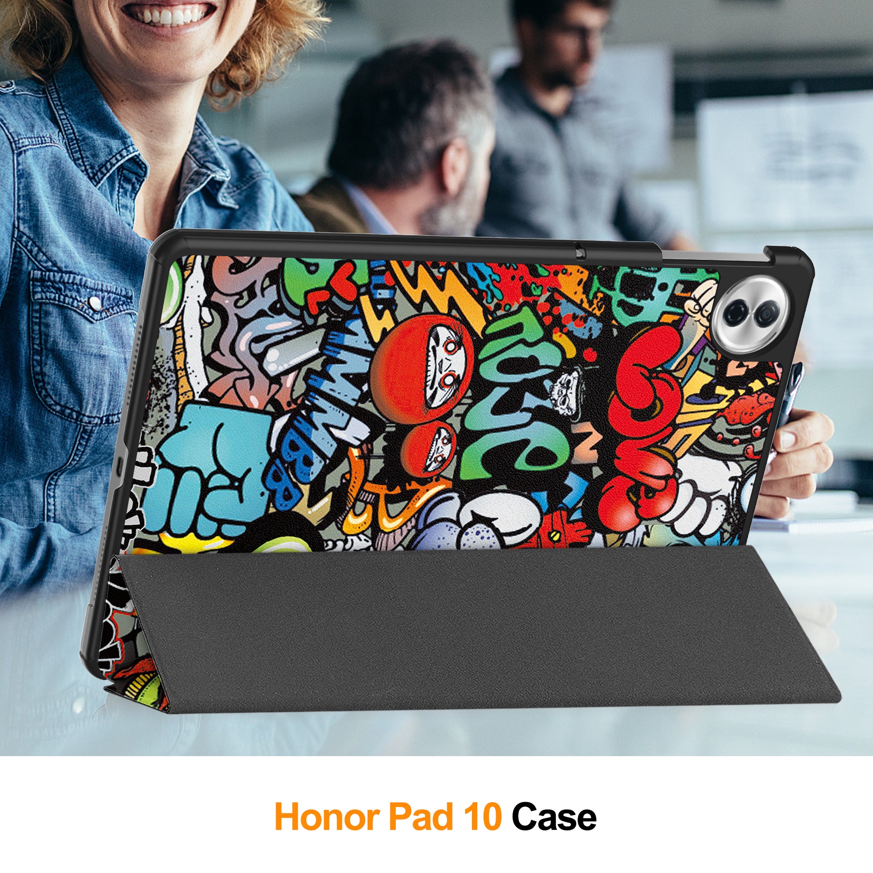 Honor Pad 10  (12.1-inch 2025) Designer Tri-Fold Case [Graffiti]